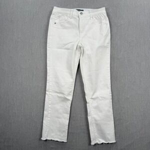 Wit & Wisdom White Ab-solution Straight Leg Raw Hem Jeans Size 4 L2046ZSOW